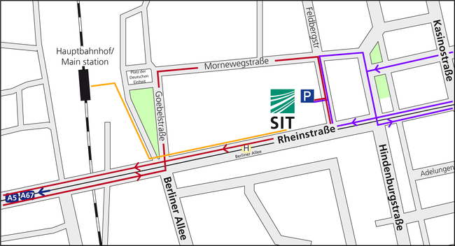 Lageplan Fraunhofer SIT Darmstadt